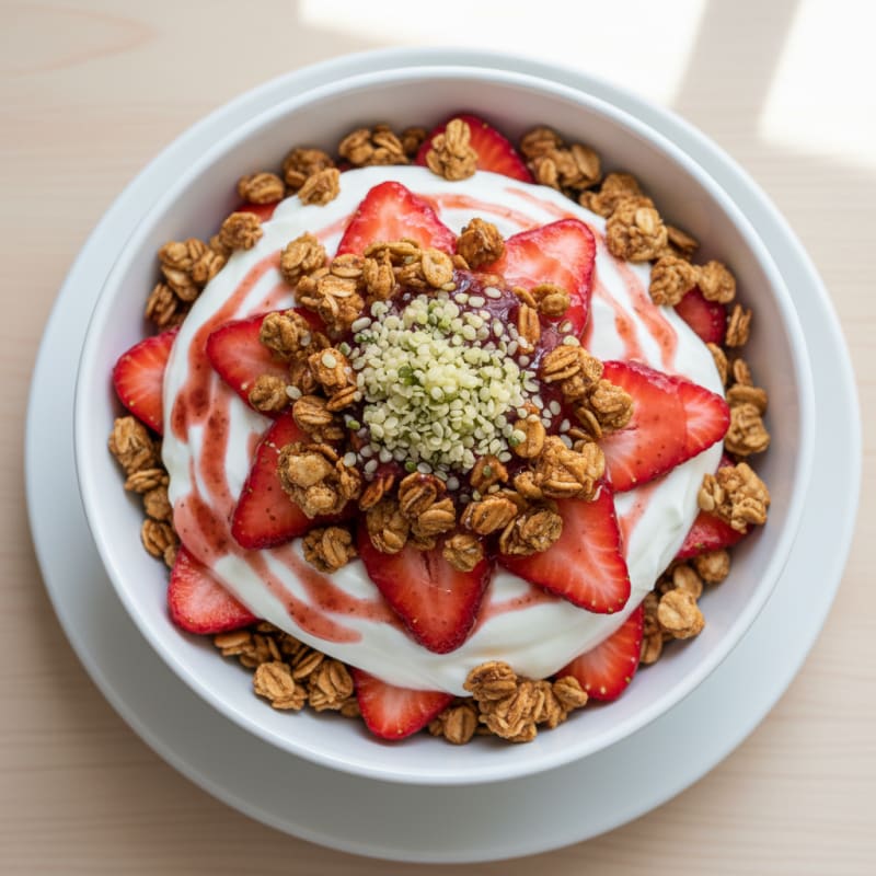 Creamy Greek Yogurt Parfait with Protein Granola and Berries