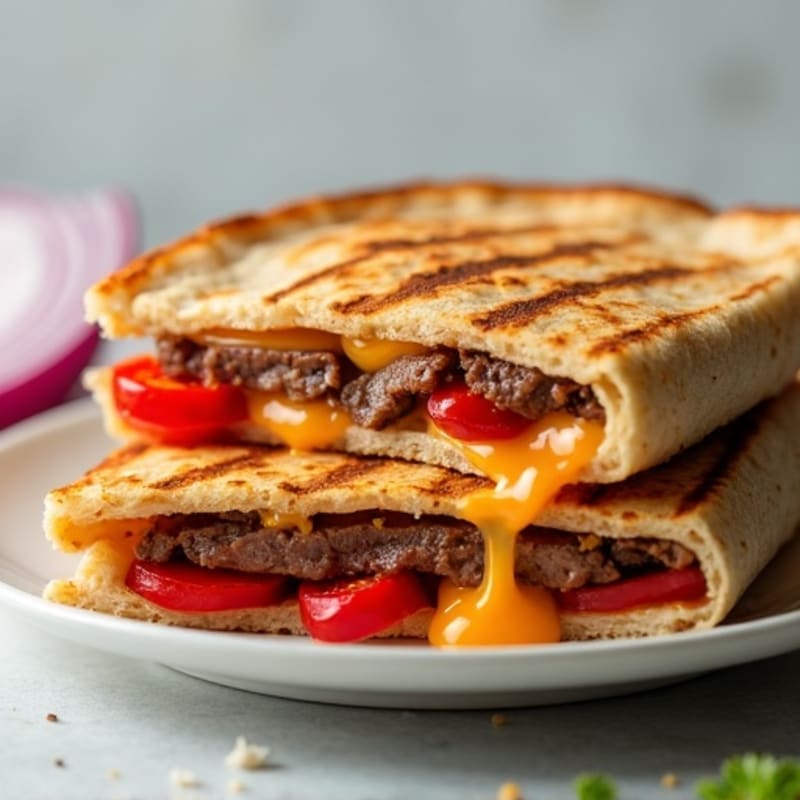 Grilled Steak and Bell Pepper Quesadillas