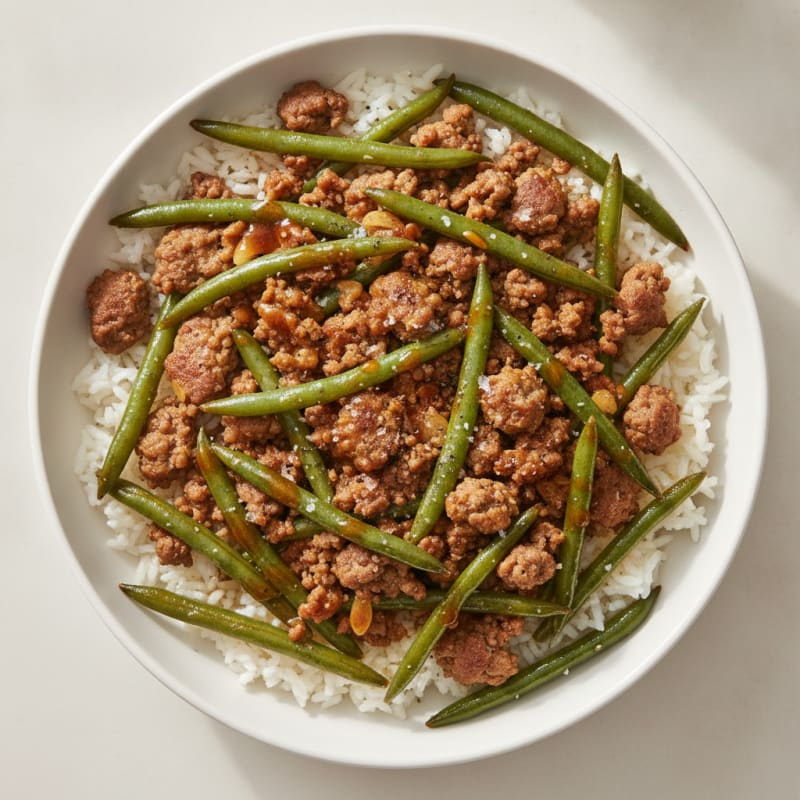 Ground Beef and Green Bean Skillet