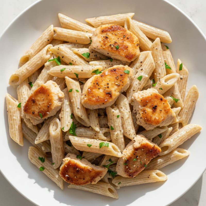 Garlic Parmesan Chicken Alfredo Pasta