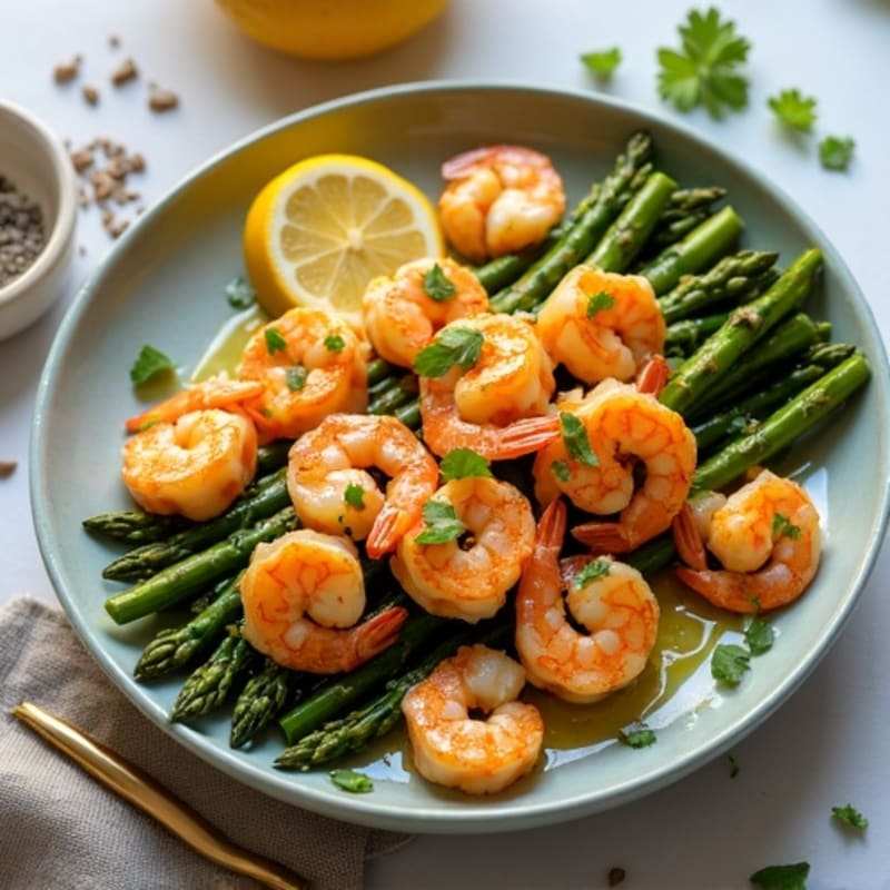 15-Minute Sheet Pan Lemon Garlic Shrimp with Asparagus