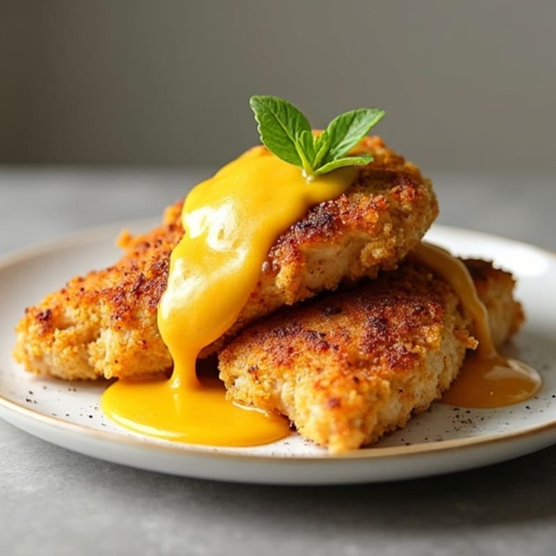 Crispy Baked Chicken with Creamy Coconut Curry Sauce