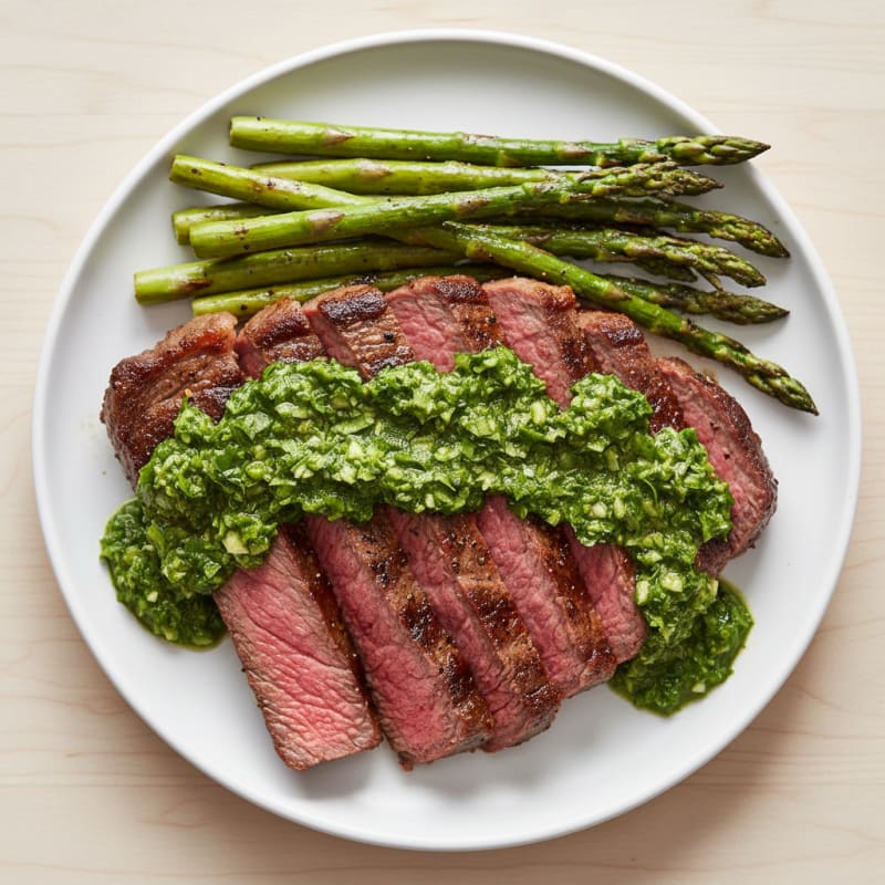 Smoky Grilled Steak with Zesty Chimichurri