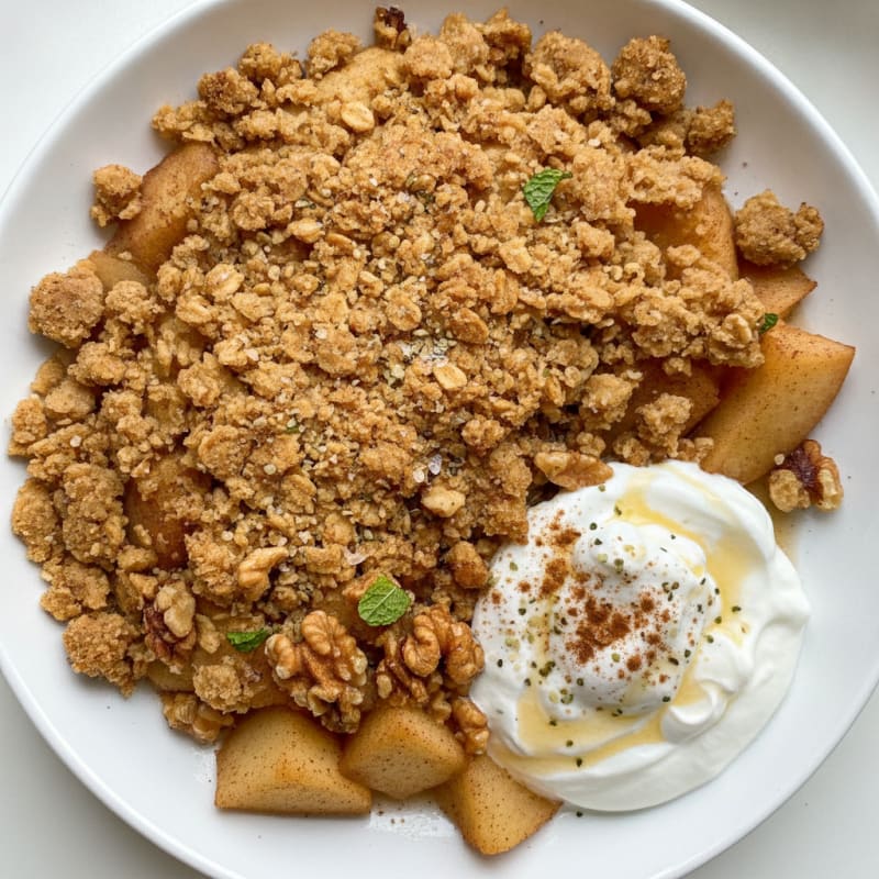 Baked Apple Crumble with Oat Topping