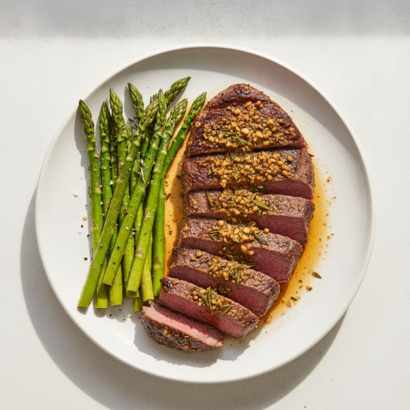 Garlic Herb Roasted Flank Steak