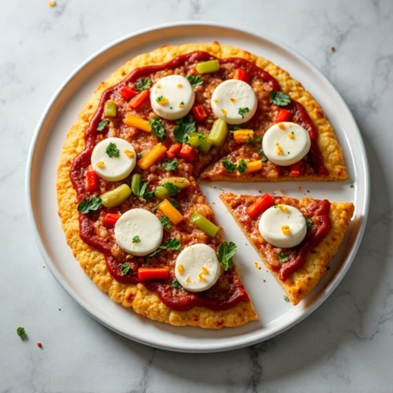 Healthy Chicken BBQ Ranch Pizza with Roasted Vegetables