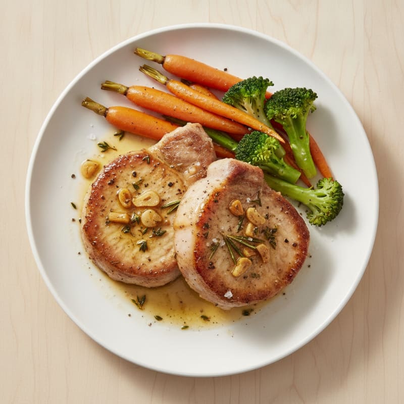 Garlic Herb Roasted Pork Chops