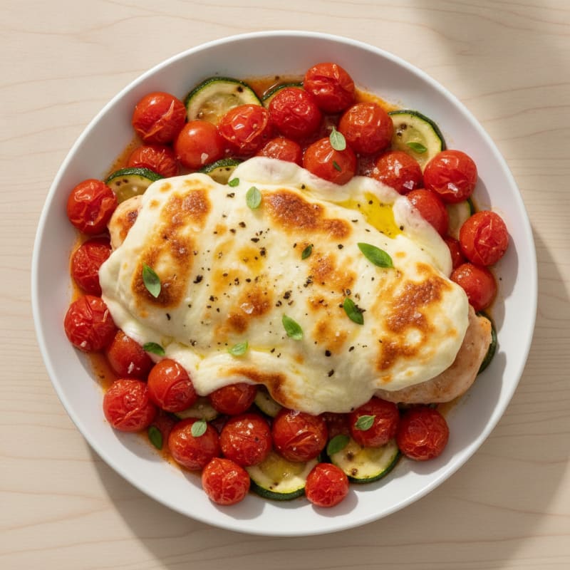 Baked Mozzarella with Roasted Tomatoes