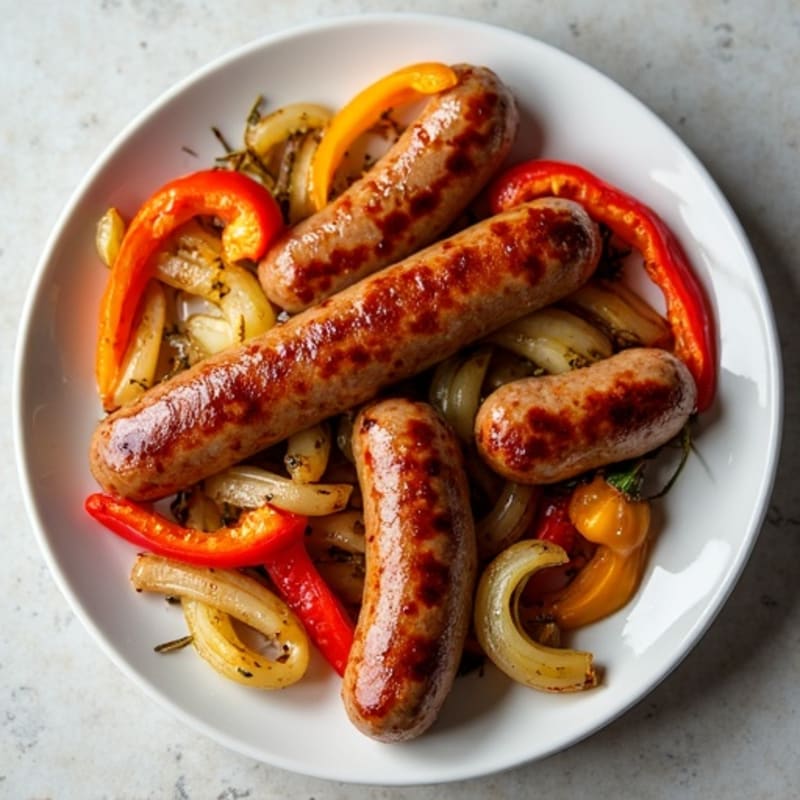 Sheet Pan Italian Sausage with Roasted Peppers and Onions
