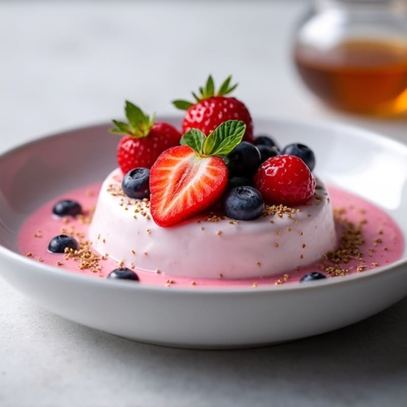 Greek Yogurt Protein Mousse with Mixed Berries