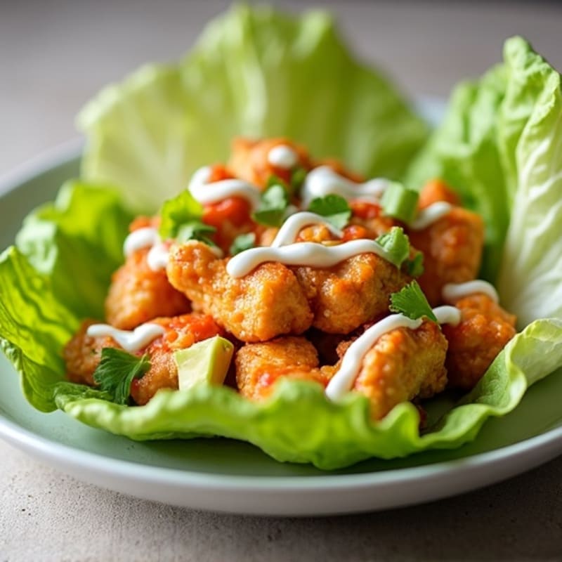 Spicy Buffalo Ranch Chicken Lettuce Wrap