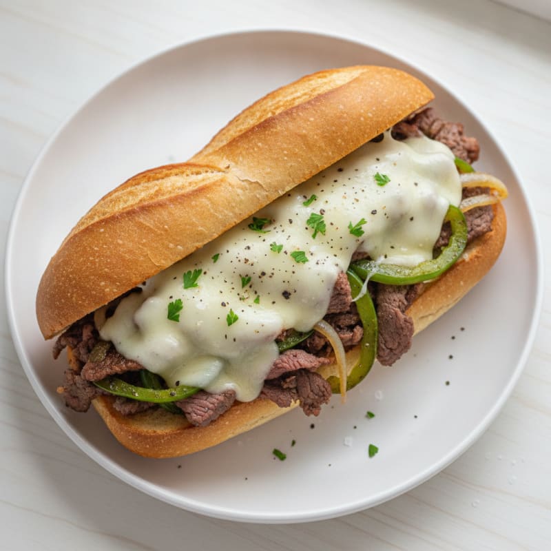 Classic Philly Cheesesteak Sandwich