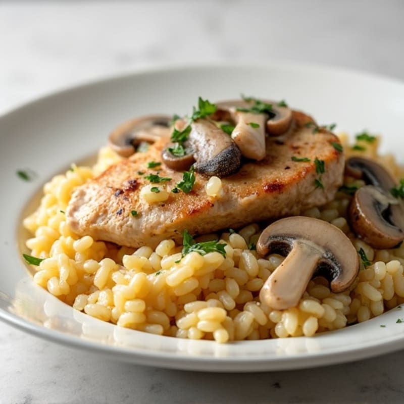 Creamy Mushroom Risotto with Chicken
