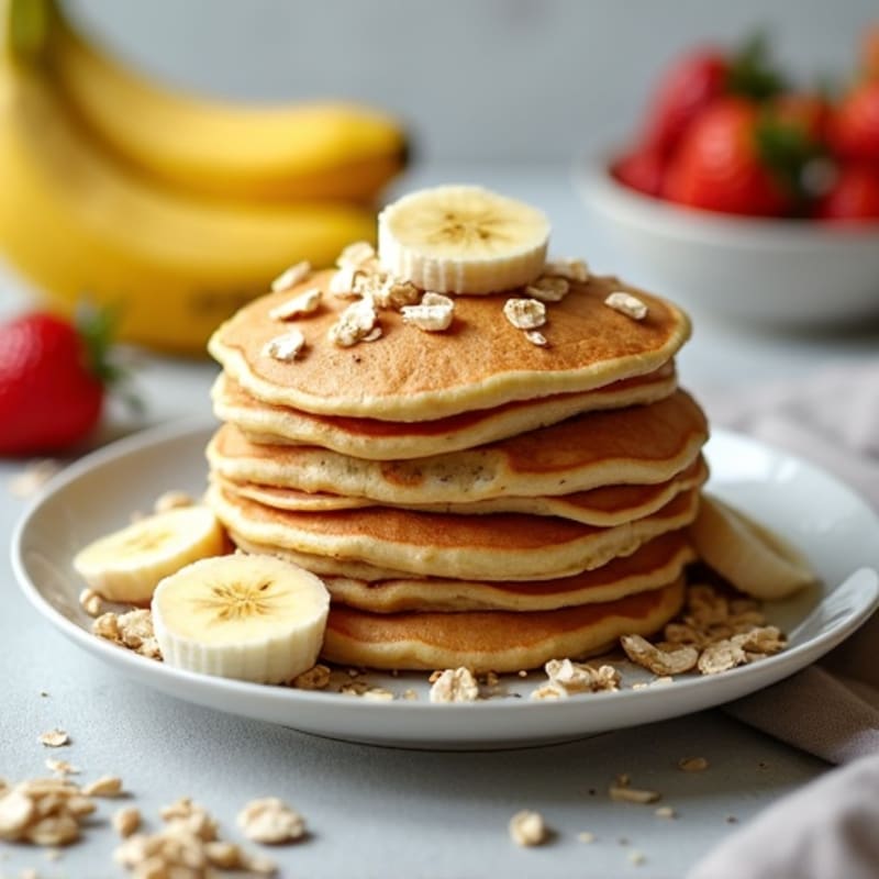 High-Protein Banana Oat Pancakes