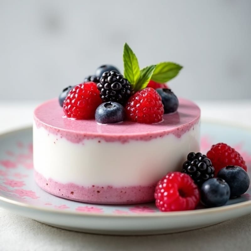 Silky Greek Yogurt Protein Mousse with Mixed Berries