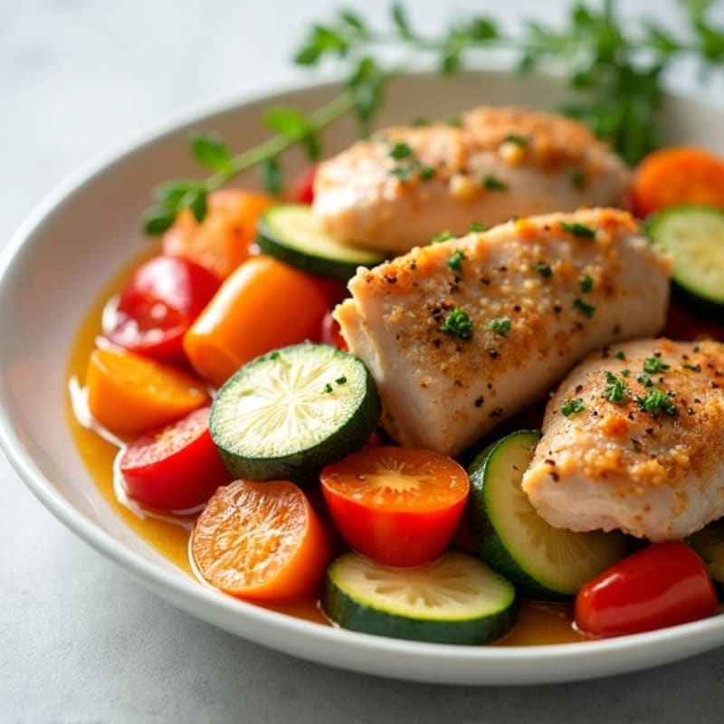 Tender Chicken and Crisp Vegetable Simmer Pot