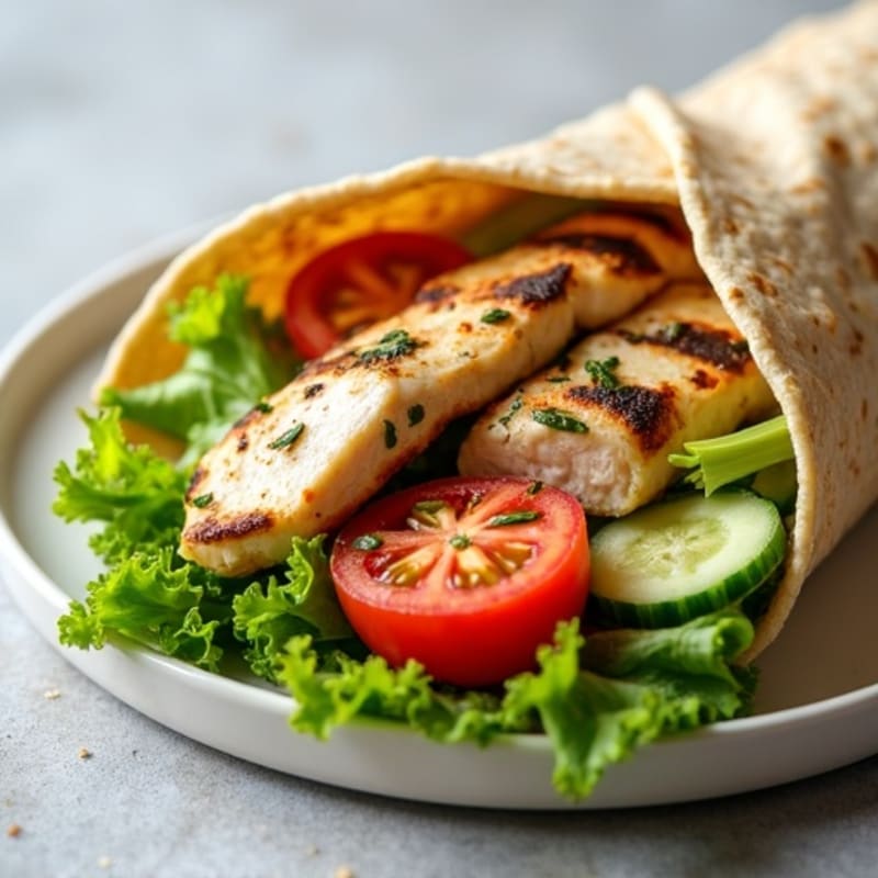 Herb-Grilled Chicken and Crunchy Veggie Wrap