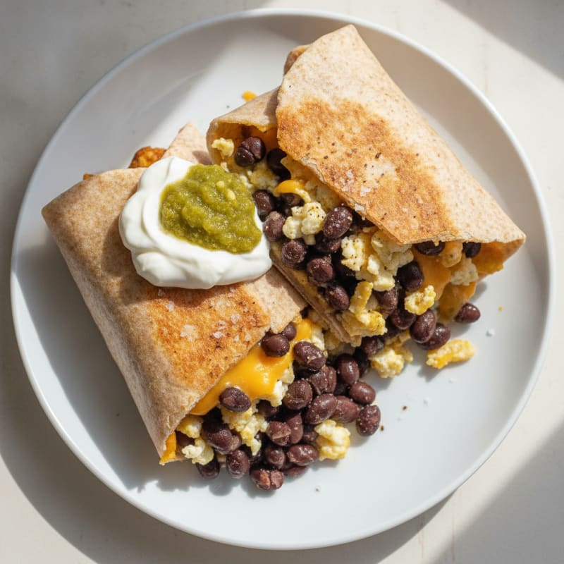 Hearty Bean and Cheese Burrito