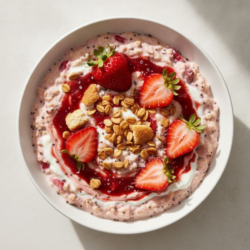 Strawberry Shortcake Overnight Oats