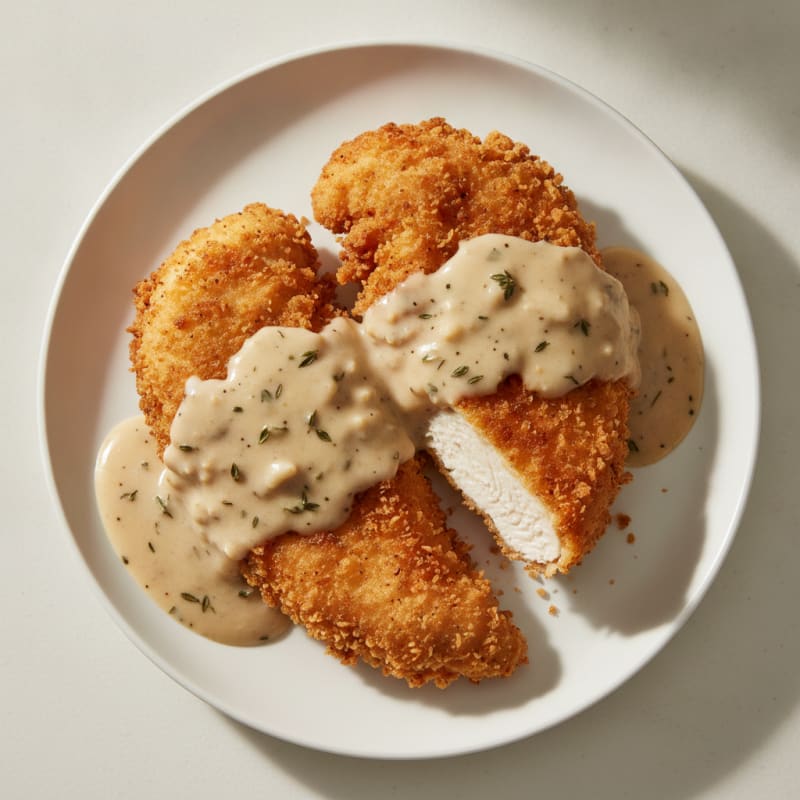Buttermilk Fried Chicken with Creamy Gravy