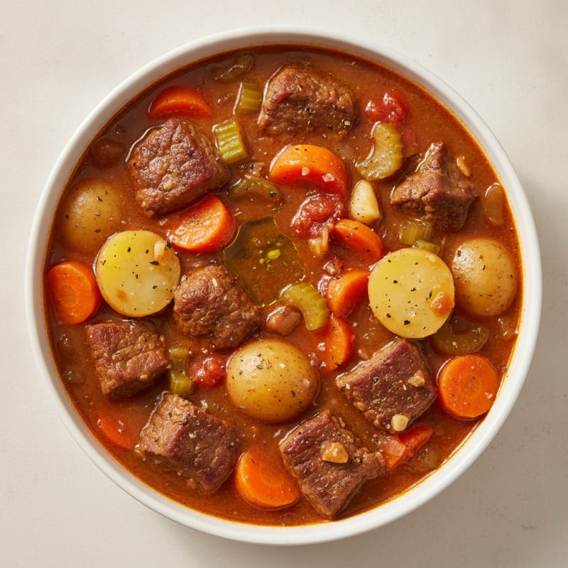 Hearty Slow Cooker Beef and Vegetable Stew