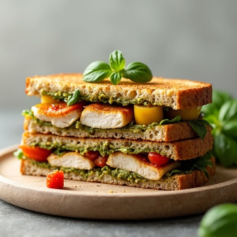 Herb-Roasted Vegetable Pesto Panini