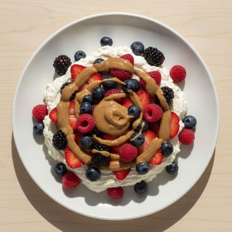 Silky Greek Yogurt Protein Mousse with Mixed Berries