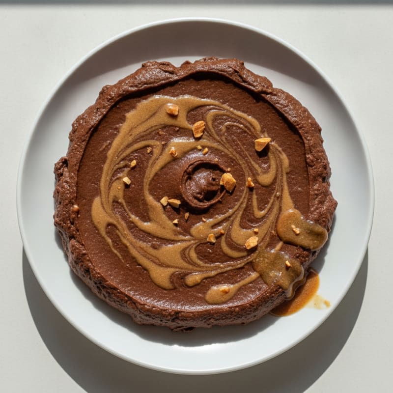 Creamy Plant Protein Chocolate Pudding with Almond Butter Swirl