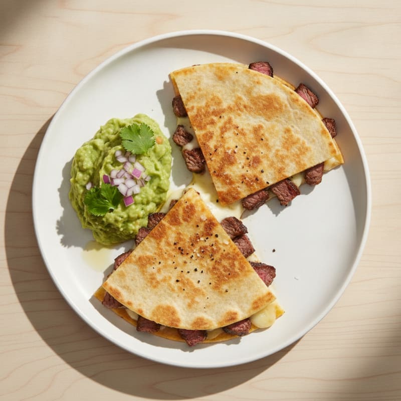 Carne Asada Quesadillas with Guacamole