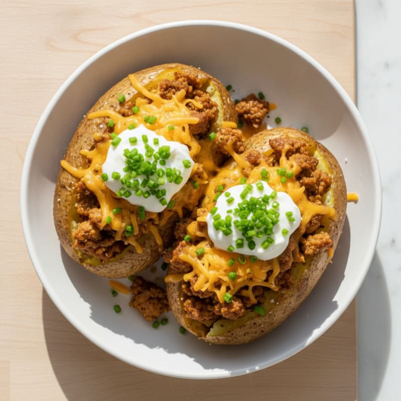 Loaded Baked Potatoes with Chives