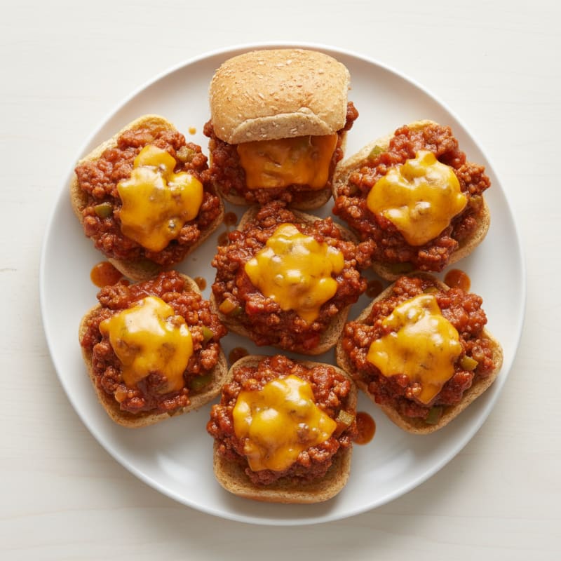Classic Sloppy Joe Sliders with Cheddar