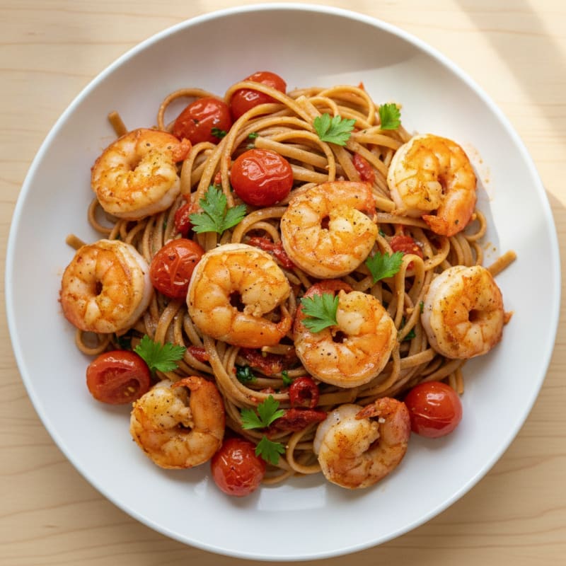 Spicy Calabrian Chili Shrimp Linguine