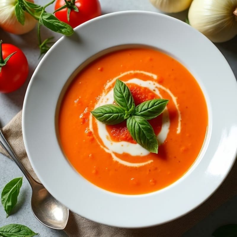 Creamy Fresh Tomato Basil Soup