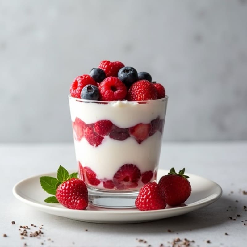 Greek Yogurt Protein Parfait with Mixed Berries