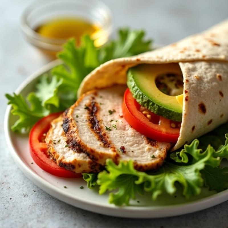 Herb-Grilled Chicken and Fresh Veggie Wrap