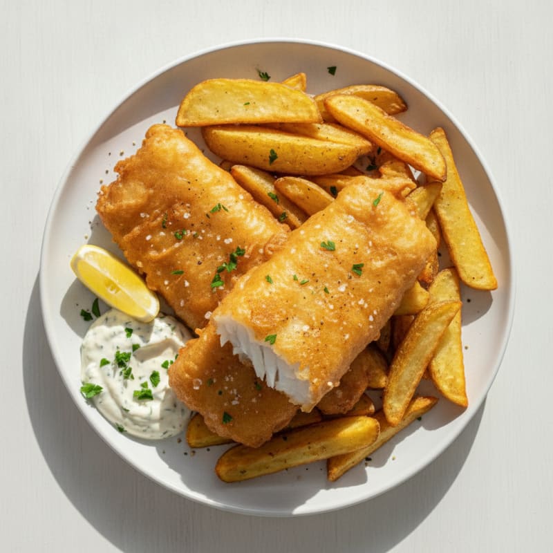 Classic Beer-Battered Fish and Chips