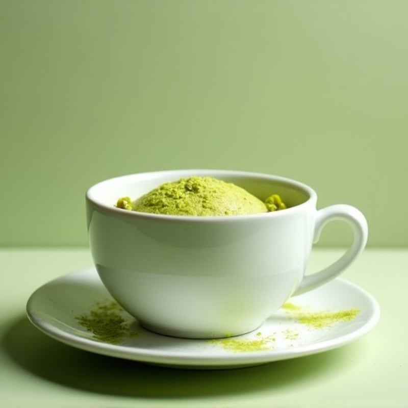 Fluffy Single-Serve Matcha Protein Mug Cake