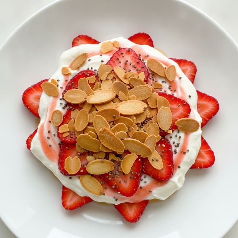 Creamy Greek Yogurt Protein Parfait with Strawberries