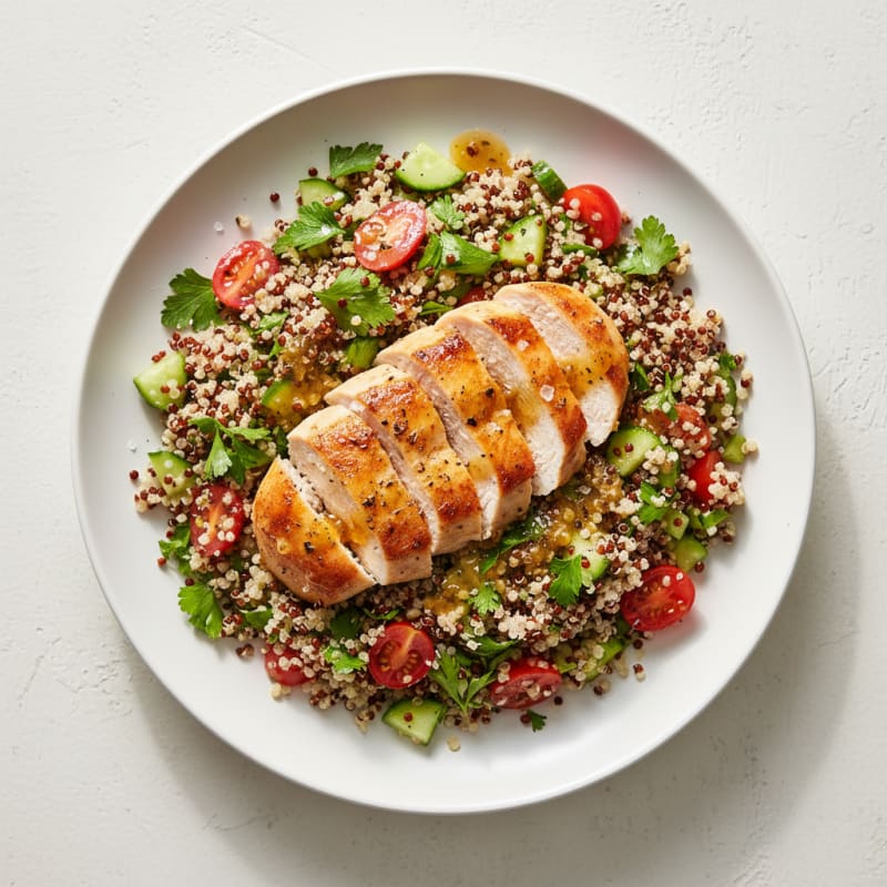 Lemon Herb Chicken and Quinoa Salad