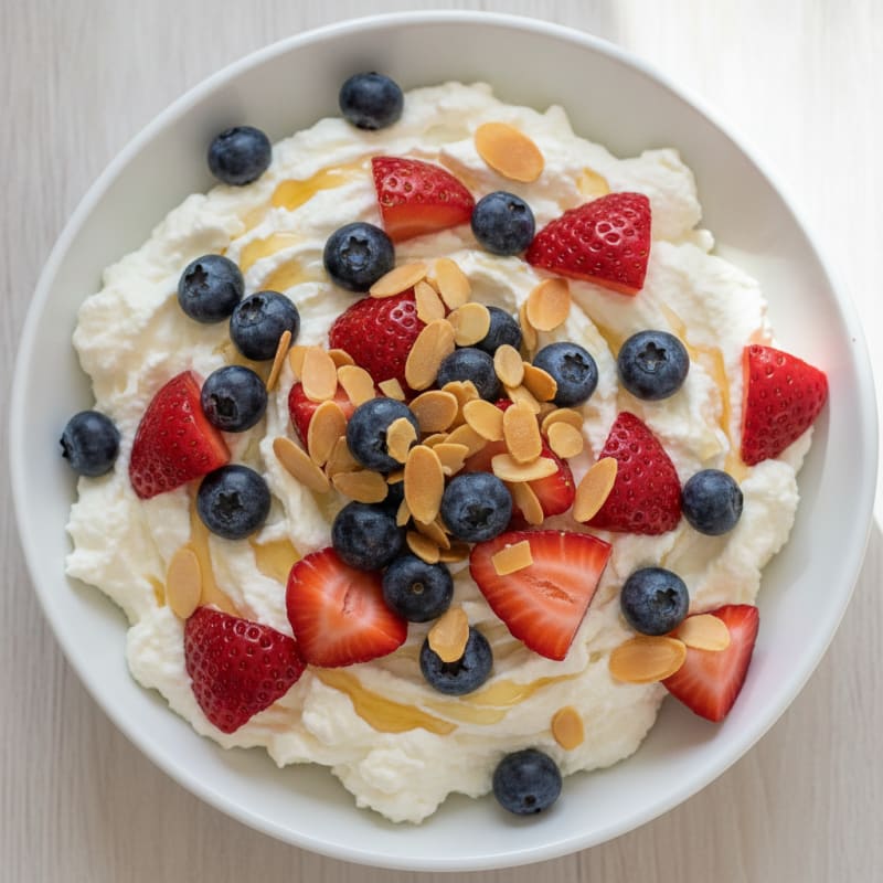 Silky Greek Yogurt Protein Pudding with Berries