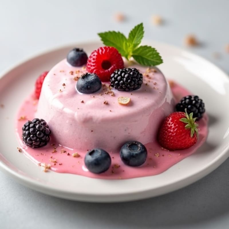 Cottage Cheese Protein Mousse with Mixed Berries