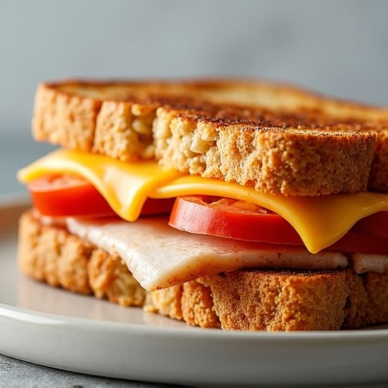 Protein-Packed Crispy Turkey and Three-Cheese Melt