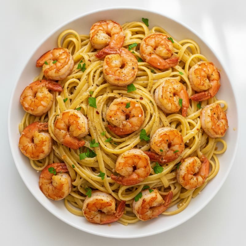 Garlic Butter Shrimp Scampi with Linguine