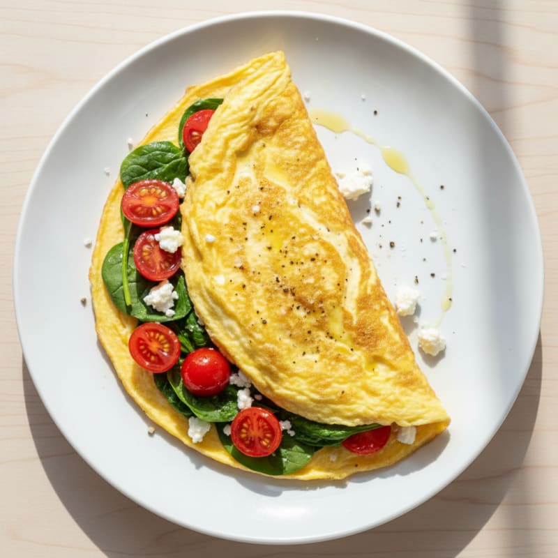 Spinach Tomato Omelette