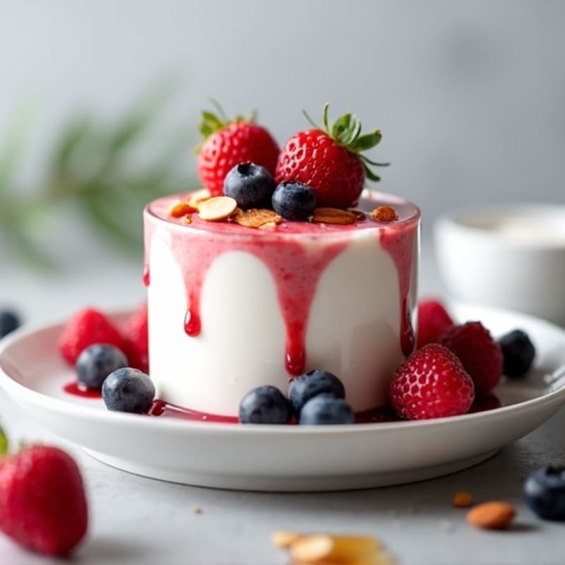 Silky Greek Yogurt Protein Mousse with Berries