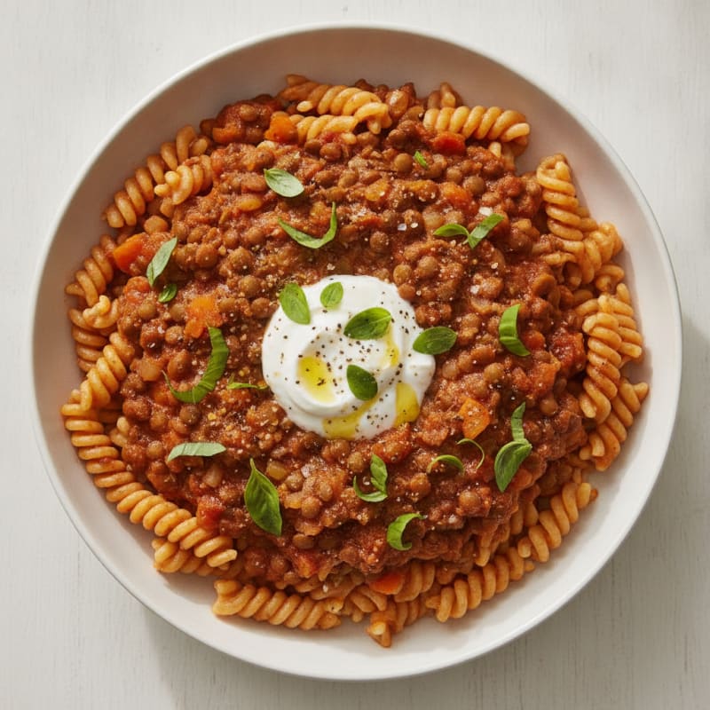 Lentil Bolognese with Fresh Herbs