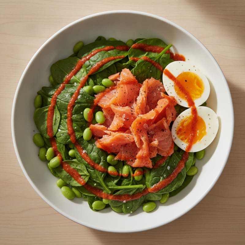 Spicy Smoked Salmon & Edamame Bowl