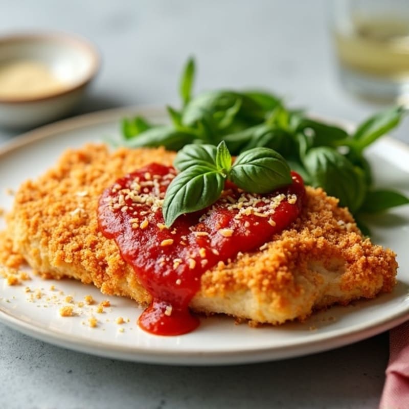 Crispy Baked Chicken Parmesan with Fresh Herbs