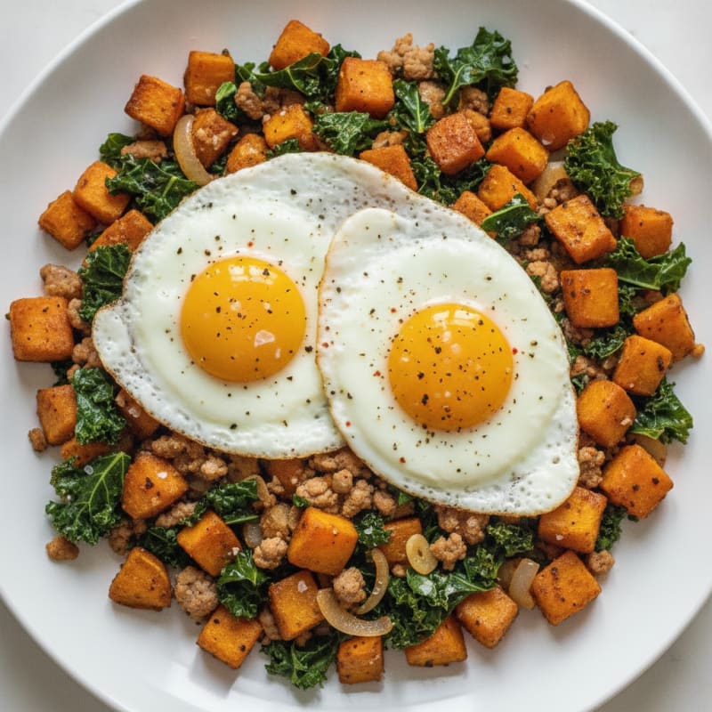 Sweet Potato and Kale Hash