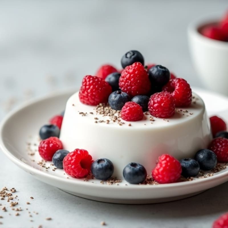 Silky Greek Yogurt Protein Pudding with Berries